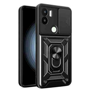 For Xiaomi Redmi A1+ Sliding Camera Cover Design TPU Hybrid PC Phone Case(Black)