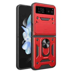 For Motorola Razr 40 Sliding Camera Cover Design TPU Hybrid PC Phone Case(Red)