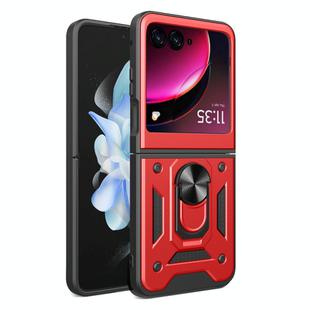 For Motorola Razr 40 Ultra Armor Ring Holder TPU Hybrid PC Phone Case(Red)