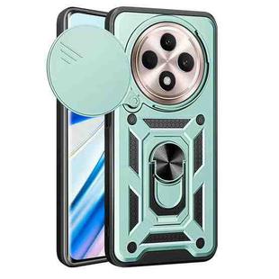 For OPPO Reno12 F 5G Global Sliding Camera Cover Design TPU Hybrid PC Phone Case(Mint Green)