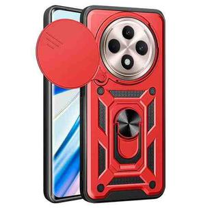 For OPPO Reno12 F 5G Global Sliding Camera Cover Design TPU Hybrid PC Phone Case(Red)