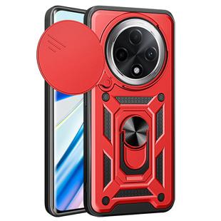 For OPPO F27 Pro / F27 Pro+ Global Sliding Camera Cover Design TPU Hybrid PC Phone Case(Red)