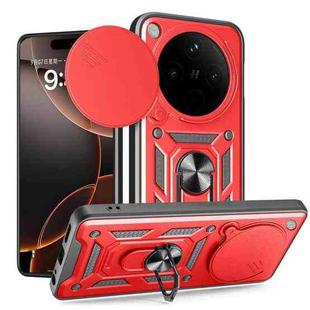 For OPPO Find X8 Sliding Camera Cover Design TPU Hybrid PC Phone Case(Red)