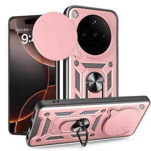 For OPPO Find X8 Sliding Camera Cover Design TPU Hybrid PC Phone Case(Rose Gold)