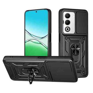 For OPPO A5 5G Global Sliding Camera Cover Design TPU+PC Phone Case(Black)
