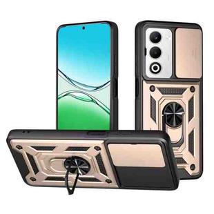 For OPPO A5 5G Global Sliding Camera Cover Design TPU+PC Phone Case(Gold)