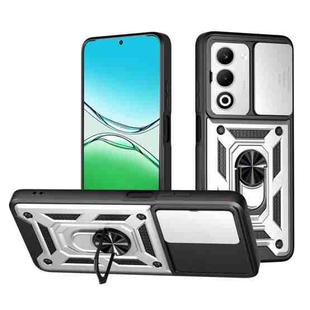For OPPO A5 5G Global Sliding Camera Cover Design TPU+PC Phone Case(Silver)