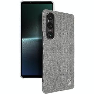 For Sony Xperia 1 V imak Ruiyi Series Cloth Texture PU + PC Phone Case(Light Grey)