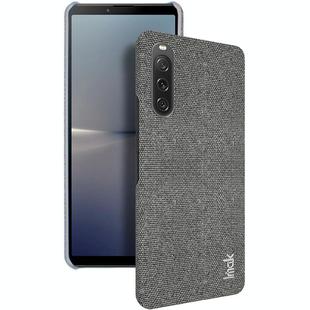 For Sony Xperia 10 V imak Ruiyi Series Cloth Texture PU + PC Phone Case(Dark Grey)