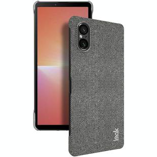 For Sony Xperia 5 V imak Ruiyi Series Cloth Texture PU + PC Phone Case(Dark Grey)