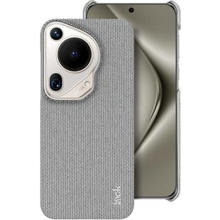 For Huawei Pura 70 Ultra imak Ruiyi Series Cloth Texture PU + PC Phone Case(Light Grey)