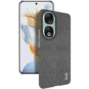 For Honor 90 5G imak Ruiyi Series Cloth Texture PU + PC Phone Case(Dark Grey)