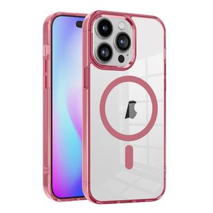 For iPhone 15 Pro Ice Color Magnetic Series PC + Acrylic Magsafe Phone Case(Pink)