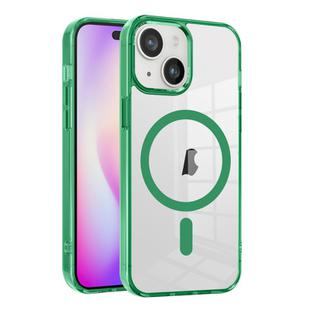 For iPhone 15 Plus Ice Color Magnetic Series PC + Acrylic Magsafe Phone Case(Green)