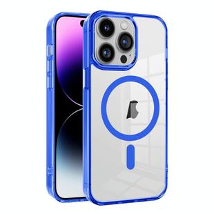 For iPhone 14 Pro Ice Color Magnetic Series PC + Acrylic Magsafe Phone Case(Blue)