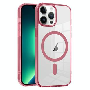 For iPhone 13 Pro Max Ice Color Magnetic Series TPU Hybrid Acrylic Magsafe Phone Case(Pink)