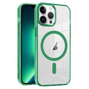 For iPhone 13 Pro Max Ice Color Magnetic Series TPU Hybrid Acrylic Magsafe Phone Case(Green)