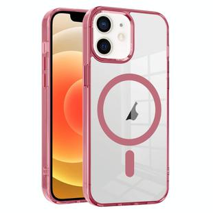 For iPhone 12 Ice Color Magnetic Series PC + Acrylic Magsafe Phone Case(Pink)