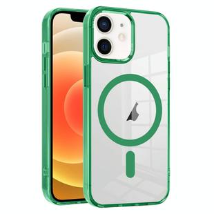 For iPhone 12 Ice Color Magnetic Series TPU Hybrid Acrylic Magsafe Phone Case(Green)