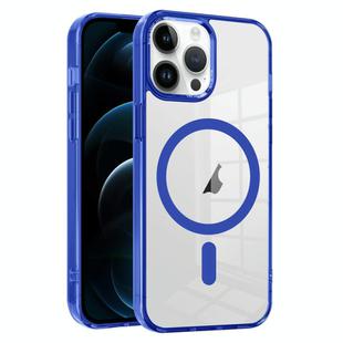 For iPhone 12 Pro Ice Color Magnetic Series PC + Acrylic Magsafe Phone Case(Blue)