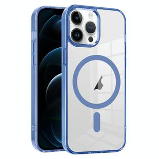 For iPhone 12 Pro Ice Color Magnetic Series PC + Acrylic Magsafe Phone Case(Far Peak Blue)