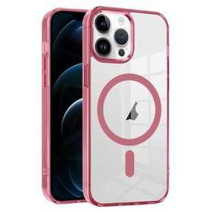 For iPhone 12 Pro Max Ice Color Magnetic Series PC + Acrylic Magsafe Phone Case(Pink)