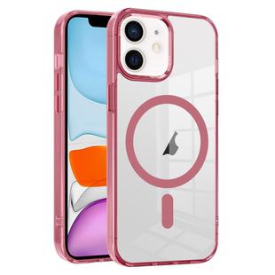 For iPhone 11 Ice Color Magnetic Series PC + Acrylic Magsafe Phone Case(Pink)