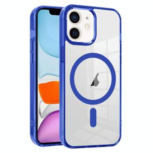 For iPhone 11 Ice Color Magnetic Series TPU Hybrid Acrylic Magsafe Phone Case(Blue)