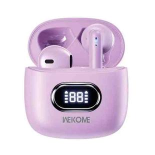 WK WS-01 Small Cloud Digital Display Wireless Bluetooth Earphone(Purple)