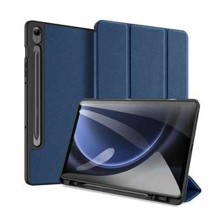 For Samsung Galaxy Tab S9 FE / S10 FE DUX DUCIS Domo Series Magnetic Flip Leather Tablet Case(Blue)