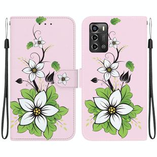 For ZTE Blade A72 / V40 Vita Crystal Texture Colored Drawing Leather Phone Case(Lily)