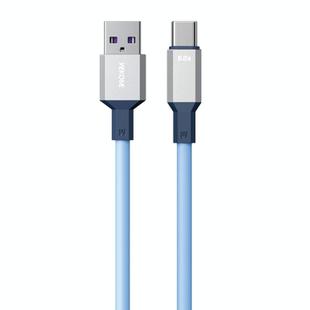 WK WDC-17 6A USB to USB-C/Type-C Silicone Data Cable, Length: 1.2m(Blue)