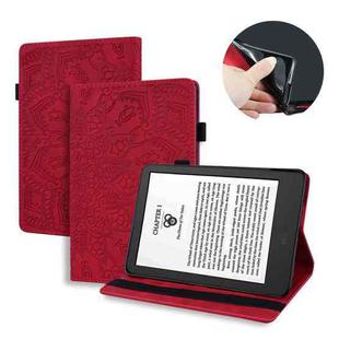 For Amazon Kindle Paperwhite 12th 2024 Calf Texture Embossed Leather Tablet Case(Red)