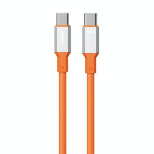 WK WDC-17 100W USB-C/Type-C to USB-C/Type-C Silicone Data Cable, Length: 1.2m(Orange)