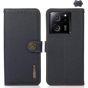 For Xiaomi Redmi K60 Ultra / 13T KHAZNEH Custer Texture RFID Genuine Leather Phone Case(Blue)