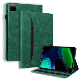 For Xiaomi Pad 6 / Pad 6 Pro Splicing Shockproof Leather Tablet Case(Green)