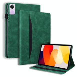 For Xiaomi Redmi Pad SE Splicing Shockproof Leather Tablet Case(Green)