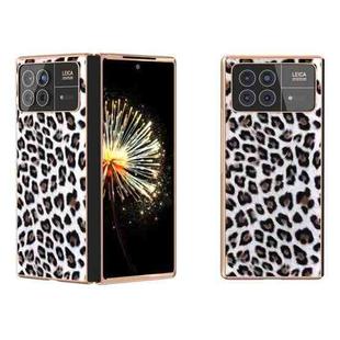For Xiaomi Mix Fold 3 Nano Plating Leopard Print Phone Case(Silver)