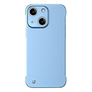 For iPhone 15 Plus Frameless Metallic Paint Hybrid PC Phone Case(Sierra Blue)