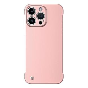 For iPhone 13 Pro Max Frameless Metallic Paint Hybrid PC Phone Case(Rose Gold)