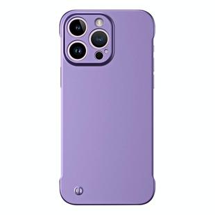 For iPhone 13 Pro Frameless Metallic Paint Hybrid PC Phone Case(Deep Purple)
