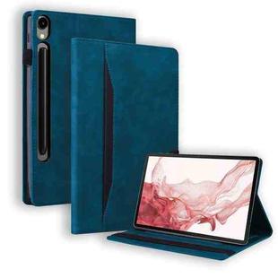 For Samsung Galaxy Tab S9 FE+ Splicing Shockproof Leather Tablet Case(Blue)