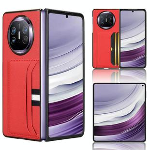 For Huawei Mate X5 Litchi Texture Card Slots Back Cover Phone Case(Red)