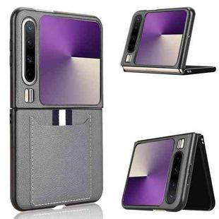 For Huawei Pura X Litchi Texture Card Slots Back Cover Phone Case(Grey)