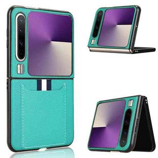 For Huawei Pura X Litchi Texture Card Slots Back Cover Phone Case(Green)
