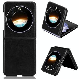 For Tecno Phantom V Flip Litchi Texture Back Cover Phone Case(Black)