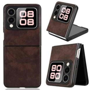 For Huawei nova Flip Litchi Texture Back Cover Phone Case(Brown)