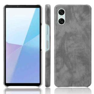 For Sony Xperia 10 VI Litchi Texture Back Cover Phone Case(Grey)