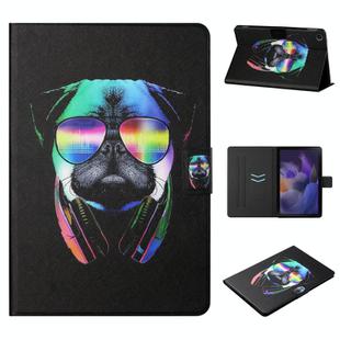 For Samsung Galaxy Tab A9+ Colored Drawing Horizontal Flip PU Tablet Case with Sleep / Wake-up Function(Eye Dog)