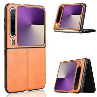 For Huawei Pura X Cow Pattern Sewing Back Cover Phone Case(Yellow)